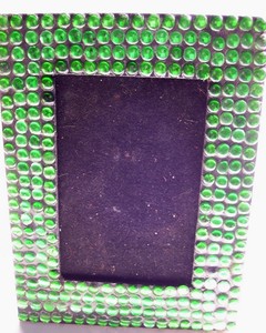 Rectangular Acrylic Photo <b>Frame</b> <b>With</b> Pink Beaded Design Tabletop Vertical Creative Decor - Product Image 3