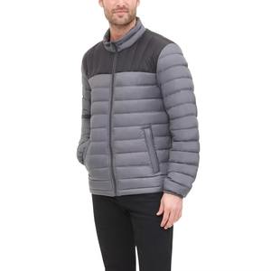 Veste d'hiver matelassée à col montant géométrique pour usage extérieur, imperméable, respirante, réversible, avec empiècements frontaux, écologique - Product Image 6