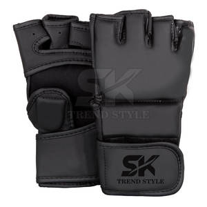 Nouveaux gants en cuir demi-doigts style professionnel avec protection du poignet – Gants demi-doigts en cuir en promotion - Product Image 1