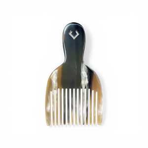 ZONE ARTISANALE Peigne démêlant moderne en corne de buffle naturelle, écologique et fait main, en forme de décoration de mariage de l'Uttar Pradesh - Product Image 3