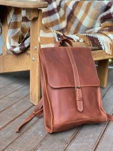 Multi-functional Waterproof Leather <b>Backpack</b> Anti-Theft Vintage Laptop Bag Genuine Leather Rucksack LBP-0314 - Product Image 2