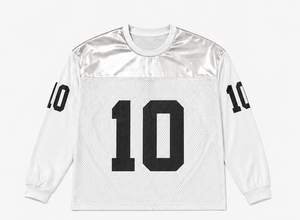 Unisex <b>White</b> Mesh Basketball Jersey custom numbers and logos Full Sleeve Loose Fit Breathable Sportswear Adult Size All Seasons - Product Image 5