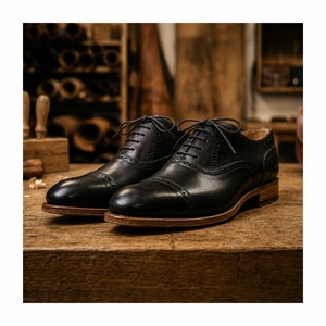 Chaussures en cuir décontractées haut de gamme pour hommes, à bout pointu, gravées, légères, à lacets, confortables, en cuir véritable souple, pour l'automne, le bureau et la carrière - Product Image 2