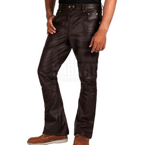 Pantalon en cuir pour homme, look tendance, qualité supérieure, cuir véritable, parfait pour le travail ou les loisirs - Product Image 4