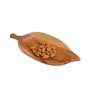 Plateaux en bois Plateau de service de fruits de fête Décor Grandes assiettes à collation en acacia - Product Image 1