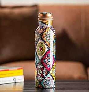 Botella de Agua Vintage con Diseño Bohemio, de Cobre Ecológico, Apta para Lavavajillas, con Tapa de Rosca a Prueba de Fugas, para el Regreso a Clases - Product Image 4
