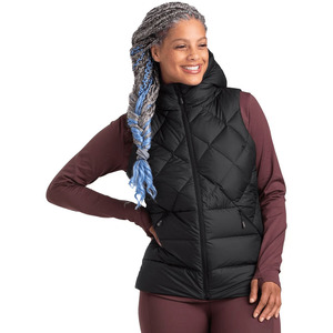 Gilet matelassé d'hiver pour femme, respirant, en coton, sans manches, avec capuche amovible - Product Image 3