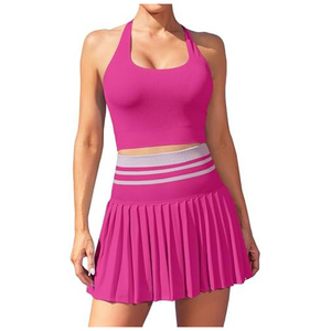 Jupes longues décontractées pour femmes en polyester et élasthanne de haute qualité, nouveau style hawaïen, broderie, écologiques, respirantes, pour le tennis - Product Image 6