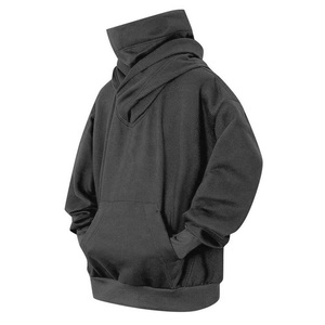 Sudadera con Capucha de Forro Polar para Hombre, Color Sólido, Estilo Holgado, Informal, para Otoño, Corte Regular, Tejida - Product Image 1