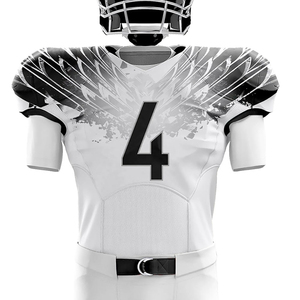 Uniformes de football américain unisexes à manches courtes, respirants, réfléchissants, de haute qualité, conçus sur mesure, en polyester, compétitifs, en ligne - Product Image 6