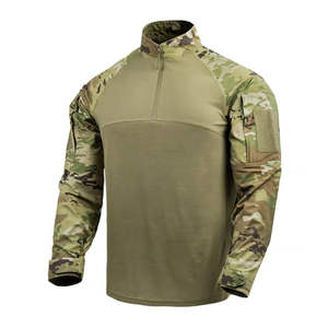 เสื้อยืดแขนยาวผู้ชายแบบยุทธวิธี ผ้าฝ้ายผสมโพลีเอสเตอร์ สำหรับกิจกรรมกลางแจ้ง รับผลิตตามแบบ OEM กันลม ดีไซน์สวย ลดราคาพิเศษ - Product Image 6