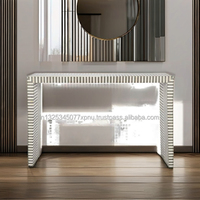 Table de console avec incrustation d'os, console
