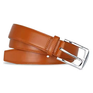 Ceinture en cuir de vachette décontractée pour homme, style tendance - Haute qualité, boucle argentée respirante, faible MOQ 10 pièces - Product Image 6