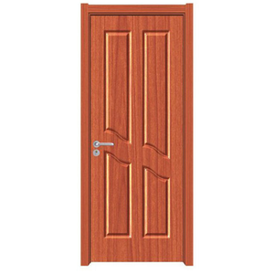 Portes intérieures en PVC imitation bois, insonorisées et résistantes à l'humidité, pour chambre et villa, panneaux MDF massifs pré-montés – Vente chaude - Product Image 1