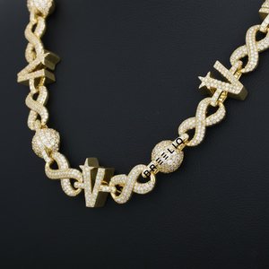 Cadena Cubana de Lujo con Diseño de Estrellas y Bolas, Estilo Hip Hop, Chapada en Oro Blanco de 14K con Diamantes Cultivados en Laboratorio, Collar de Moda Audaz para Hombre - Product Image 5