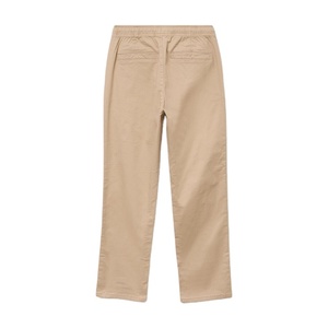 Pantalon chino en coton pour garçons, coupe droite décontractée, style vintage délavé, taille élastique ajustable avec cordon de serrage, extensible, pour l'école, OEM - Product Image 2