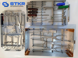 STKR INTERNATIONAL Ensemble d'instruments chirurgicaux orthopédiques 33 pièces, manuel, certifié CE Classe I, outils de reconstruction pelvienne ISO13485 - Product Image 4