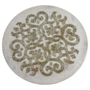 Beige Design <b>Rounded</b> Place <b>mat</b> With Beads Design For Home Decor Tableware Dinning <b>Table</b> Party and Wedding Design Pads - Product Image 6