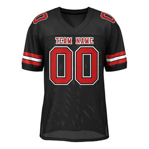 Camiseta de Fútbol Americano Personalizada al por Mayor, Hecha a Medida, Transpirable, 100% Poliéster, Logotipo Frontal, Secado Rápido - Product Image 5