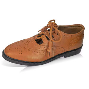 Zapatos Brogue Ghillie Escoceses al por Mayor con Empeine de Cuero Marrón, Suela de Goma y Cordones Largos con Borlas - Product Image 2
