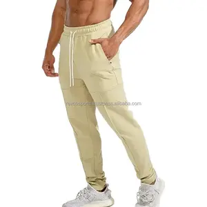 Men Casual wear regular fit sweatpants With Side Pockets Drawstring Waist Four Way Stretch fabric sweat pants for men gym jogger