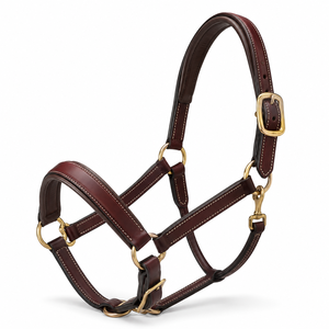 Harnais de cheval en cuir réglable avec quincaillerie robuste, personnalisable, en cuir de selle western - Product Image 1