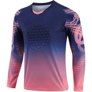 American Football Compression Full Sleeves Shirt In <b>Padding</b> Breathable Athletic Protection Wear Top for Men Football <b>Padded</b> Tops - Product Image 1