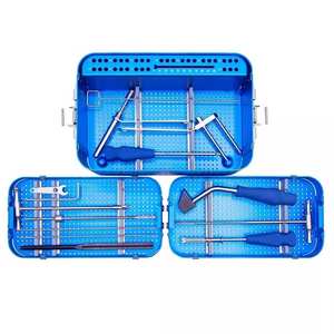 Juego de tornillos canulados de 65 mm, kit de instrumentos quirúrgicos ortopédicos de acero inoxidable, sistema de implantes para cirugía de trauma, reutilizable para perros - Product Image 1