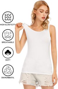 Camiseta sin mangas de moda para mujer, chaleco informal de algodón, top ligero y transpirable, camiseta básica acanalada, ropa de verano con logo personalizado - Product Image 4