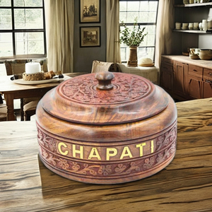 Wooden Casserole Chapati <b>Box</b> <b>for</b> Kitchen Hotpot Roti <b>Box</b> Casserole <b>for</b> Kitchen Serving Casserole Set Hotpot <b>for</b> Chapati Dining Table Decoration - Product Image 6