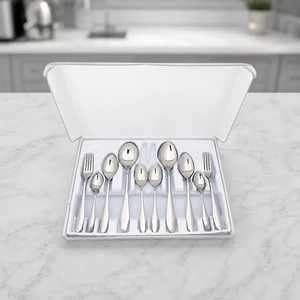 Ensemble de couverts modernes écologiques et durables en acier inoxydable, finition miroir haute brillance, résistant à la rouille, pour mariage, 4 pièces, passe au lave-vaisselle - Product Image 6