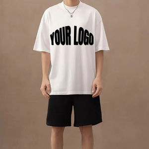 T-shirt Homme Décontracté Uni en Coton 100% de Luxe, Coupe Oversize à Épaules Tombantes, Manches Courtes, Personnalisable avec Logo Imprimé, Vente en Gros - Product Image 3