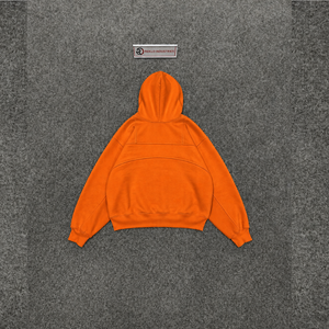 เสื้อฮู้ดดี้ผู้ชายสีส้มทรงโอเวอร์ไซส์ ผ้าเฟรนช์เทอร์รี่ สไตล์ลำลอง สีพื้น มีกระเป๋า ดีไซน์แขนปกติ ใส่ได้ทั้งฤดูใบไม้ร่วงและฤดูหนาว - Product Image 6