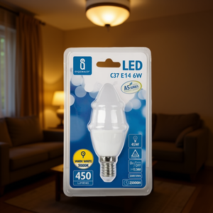 Bombilla LED A5 C37 de Ahorro de Energía, 6W, E14, 3000K - Product Image 3