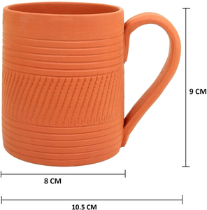 Tasses à café en terre cuite, tasses à thé, mugs en argile naturelle, vaisselle pour café, thé, maison, cuisine, restaurant, table - Product Image 3