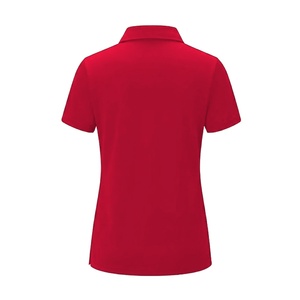 Polo rojo de manga corta personalizado para mujer, tops de golf con cremallera, ropa deportiva activa, ropa deportiva informal, de secado rápido, transpirable, para fitness. - Product Image 2