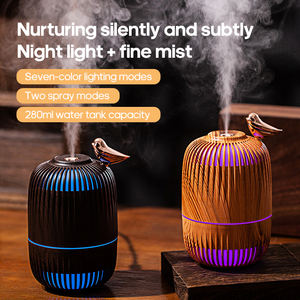 Vendita calda in legno piccola gabbia per uccelli cava umidificatore d'aria 280ML diffusore di acqua portatile Lark uccello umidificatore ad ultrasuoni - Product Image 2