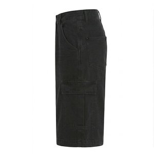 Nuevos shorts vaqueros oversize para hombre, holgados, estilo vintage, lavados, casuales, de moda urbana, de pierna ancha, para verano. - Product Image 3