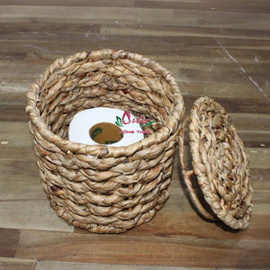 Cestas de almacenamiento de algas marinas hechas a mano de alta calidad con tapa, contenedor de diseño de zorro para uso doméstico y decoración - Product Image 3