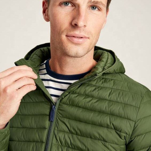 Men's Lightweight Quilted <b>Puffer</b> <b>Jacket</b> Hooded Zip Insulated Padded Outdoor Winter Coat Wholesale OEM Custom Logo - Product Image 5