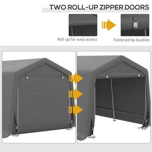 Tettoia Portatile 20x10ft per Auto, Resistente, con Copertura Anti-UV, Porta con Doppia Cerniera, Stile Semplice, Tipo Garage - Product Image 6