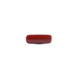 Coral rouge synthétique de haute qualité, cabochon ovale de 8,25 carats, pierre précieuse en vrac pour bijoux fins - Product Image 2