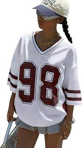Camisetas de Jersey para Mujer, Estilo Y2K, con Número Gráfico, Gorra Personalizada, Jersey de Baloncesto, Jersey de Béisbol - Product Image 3
