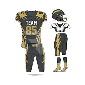 Camiseta de fútbol americano de malla premium, unisex, para adultos, de manga corta, transpirable, tallas grandes, colores personalizados del equipo. - Product Image 2