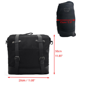 Sac latéral rétro noir pour moto, 28x30x15cm, sac de selle étanche, sac pour équipement, sac latéral suspendu pour moto, sac latéral rétro - Product Image 1