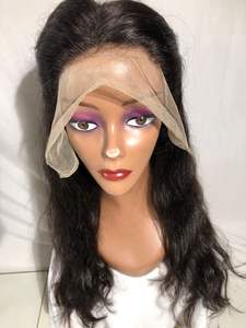 Peluca de cabello virgen ondulado frontal de encaje HD 13x6 de un solo donante indio 100% crudo sin procesar para exportación, talla grande, venta al por mayor - Product Image 5