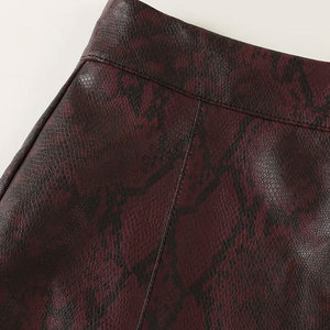Women High Waist PU Leather Mini <b>Skirt</b> Solid Color <b>Straight</b> Design Zipper Front Sexy Club Style All Seasons Woven - Product Image 4