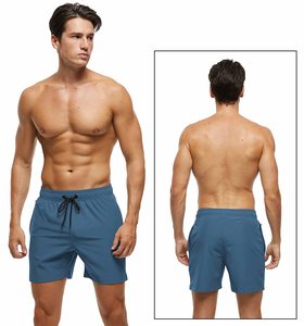 OEM Custom Swim Trunks Quick Dry Beach <b>Shorts</b> with Zipper Pockets and Mesh Lining 100% Polyester made in Pakistan - Product Image 2