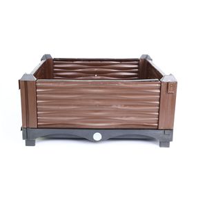 Jardinière surélevée de grande capacité, pot à fleurs rectangulaire en plastique, bac à plantes pour balcon, jardin, intérieur et extérieur - Product Image 3