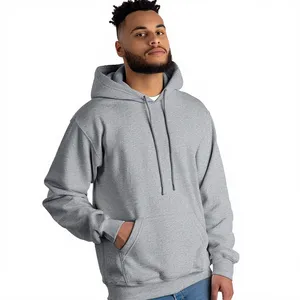 Sudadera con Capucha Gris para Hombre, Corte Regular, Algodón French Terry, Casual, con Bolsillo, Manga Larga, para Otoño 2027 - Product Image 5